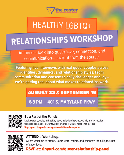 Healthy LGBTQ+ Relationships Workshops Event Image