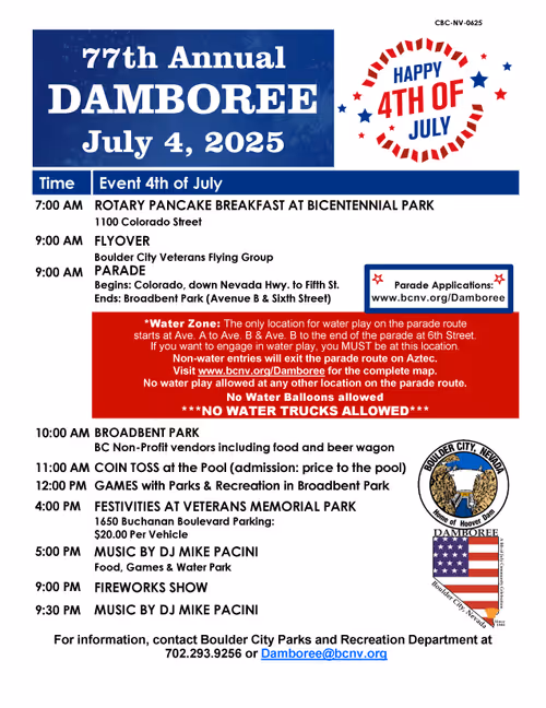 Annual Boulder City Damboree Celebration Event Image