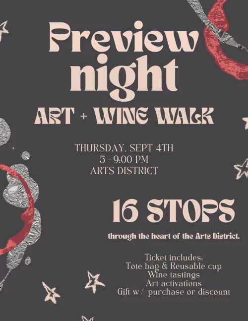 Art + Wine Walk Event Image